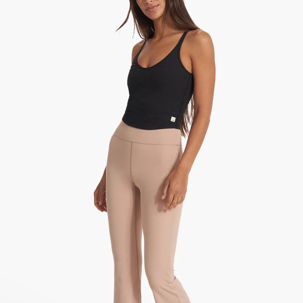 Vuori Black Ribbed Tank Top